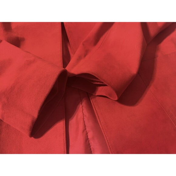 VTG Roth-Le Cover Red Cropped Blazer Ultra Suede Vegan Faux Size 16 US Made - Picture 8 of 10